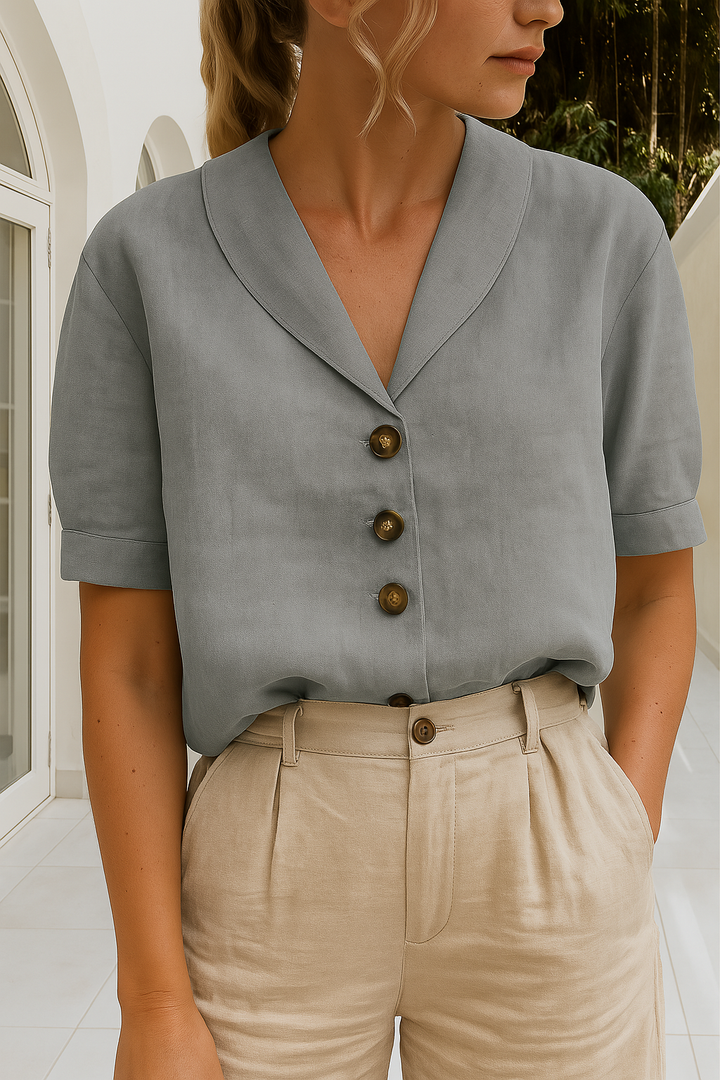 Elegant Wrap Blouse